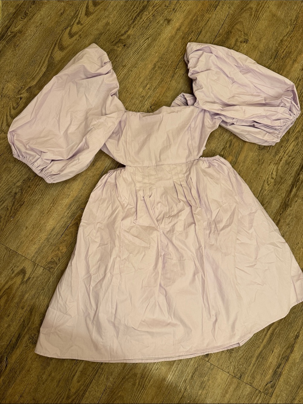HYFVE Lavender Puff-Sleeve Formal Dress